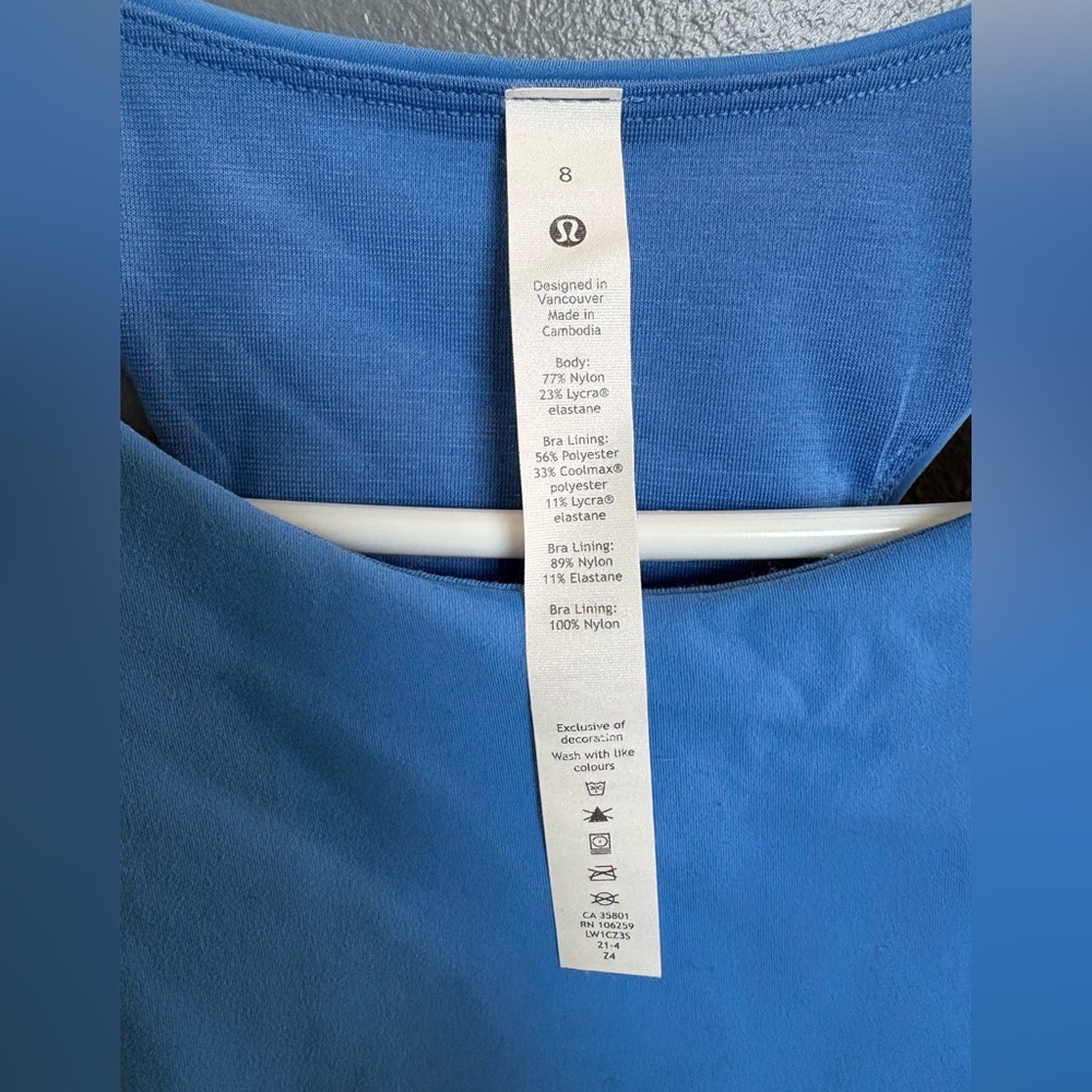 lululemon athletica Bright Blue Athletic Tank Top - Picture 3 of 5